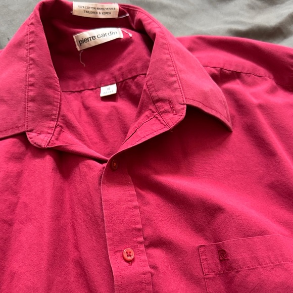 Pierre Cardin Red Casual Button Down Shirt - Picture 3 of 5